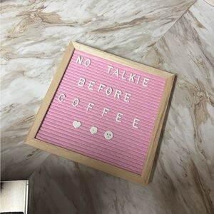 Pink Letter Board with Fun Quote